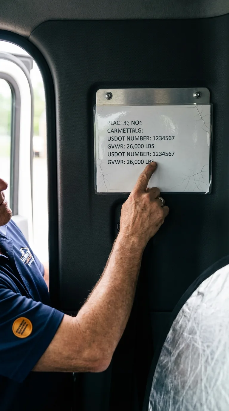 USDOT licensing placard verification in Destrehan